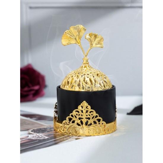  Small resin Incense Burner - Black Gold