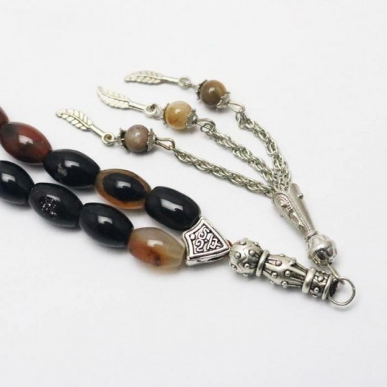 Muslim Agate Rosary Bracelet 33 beads