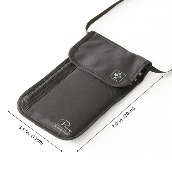 Anti-theft passport nylon dual-use waist bag 