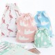 cotton and linen drawstring bundle pocket bag 