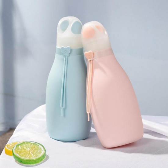 Multi-function anti-fall silicone water bottle