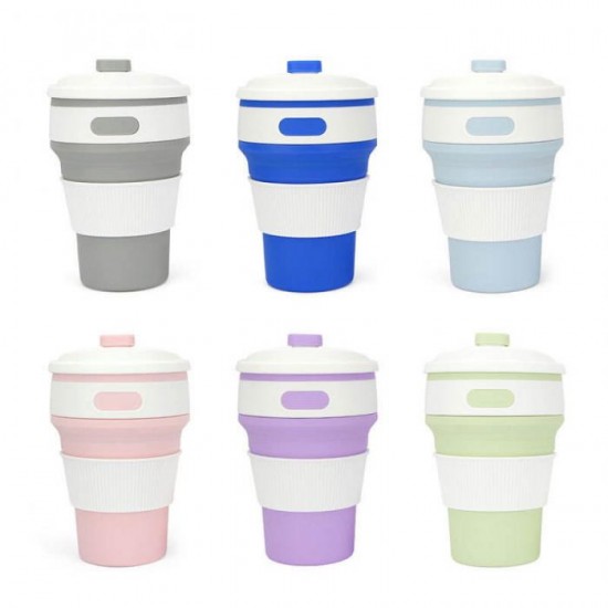 Multi-function  silicone foldable coffee cup 