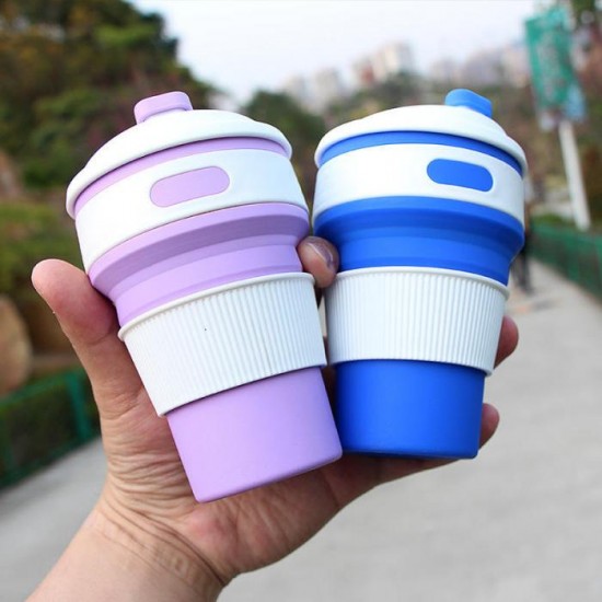 Multi-function  silicone foldable coffee cup 