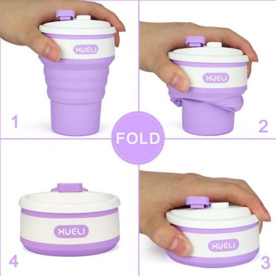 Multi-function  silicone foldable coffee cup 