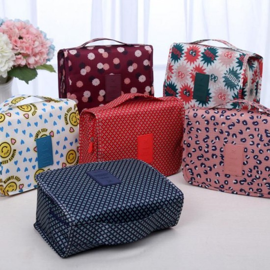 Foldable travel storage cosmetic bag 