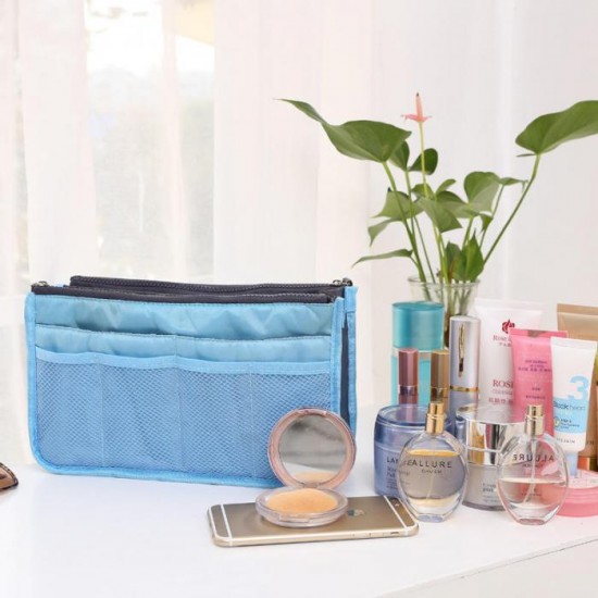 Multi-function Double zipper wash bag 