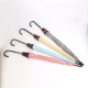 Japan and South Korea small fresh creative plain striped long handle umbrella UV protection straight bar umbrella curved handle long umbrella