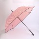 Japan and South Korea small fresh creative plain striped long handle umbrella UV protection straight bar umbrella curved handle long umbrella